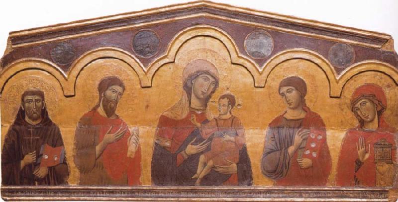 Guido da Siena Madonna and Child with Four Saints